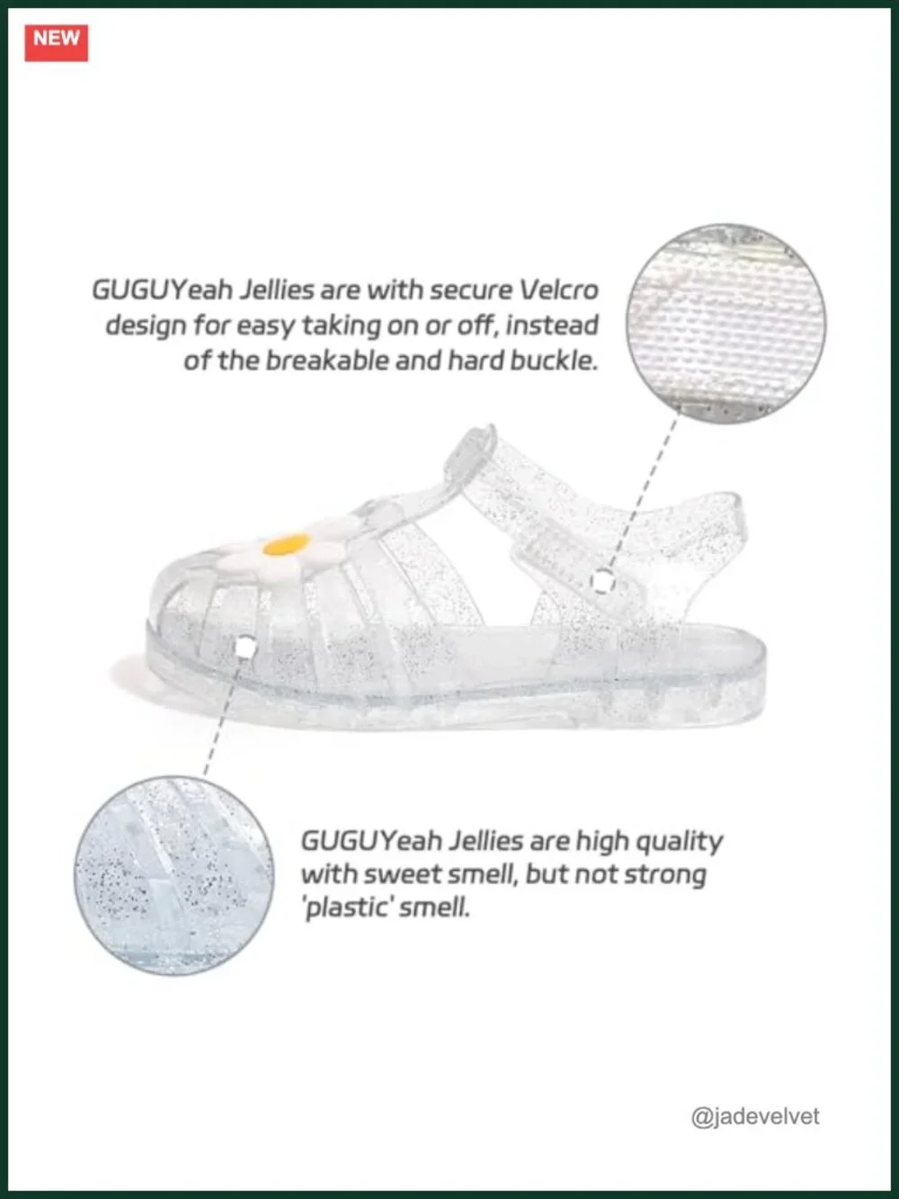 Closed Toe Princess Fisherman Jelly Sandals with Glitter